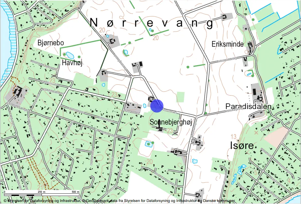 Danmarks Midtpunkt - Kort