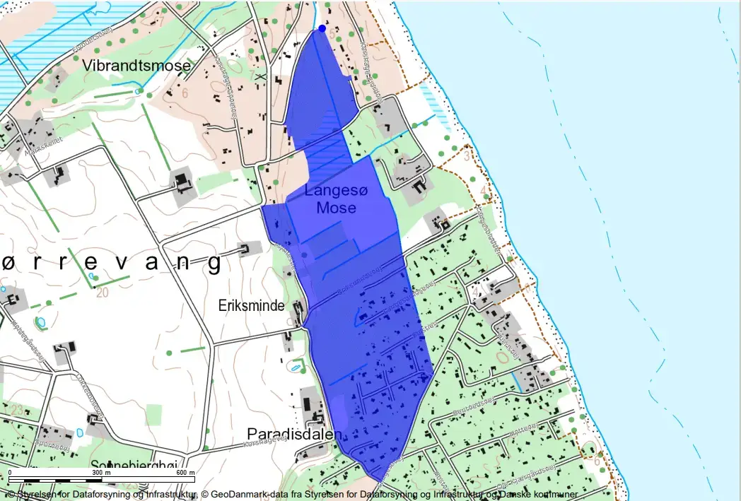 Langesø Mose - Kort